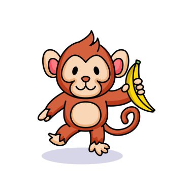 Şirin maymun vektör çizimi