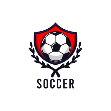 Basit futbol logosu tasarım şablonu