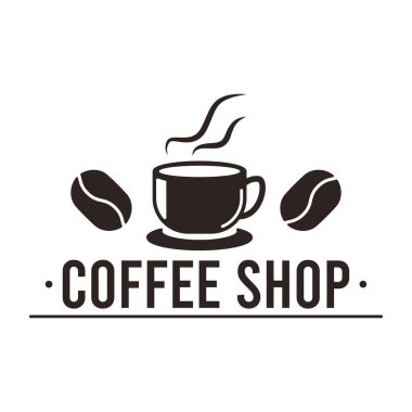 Basit monogram kahve dükkanı logosu tasarımı