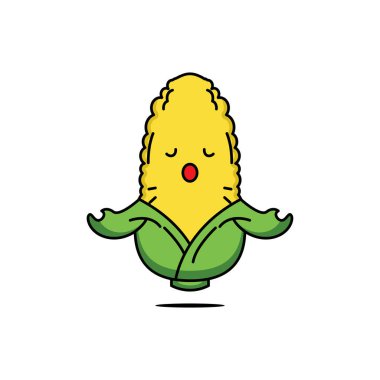 şirin mısır vektör illüstrasyonu