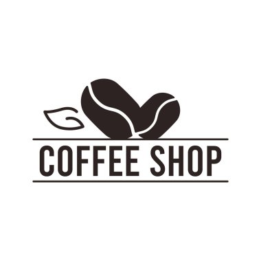 Basit monogram kahve dükkanı logosu tasarımı