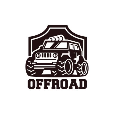 Retro jeep off-road logo tasarımı rozeti