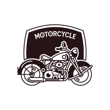 Retro motosiklet rozet logosu tasarımı