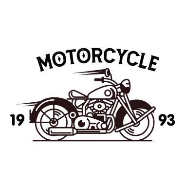 Retro motosiklet rozet logosu tasarımı