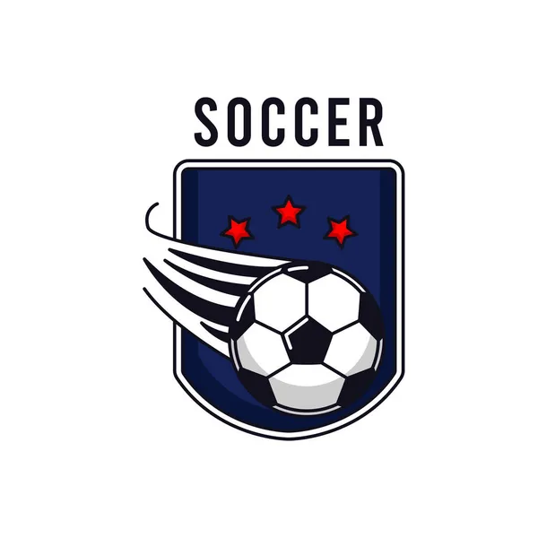 シンプルなサッカーのロゴデザインテンプレート — ストックベクタ