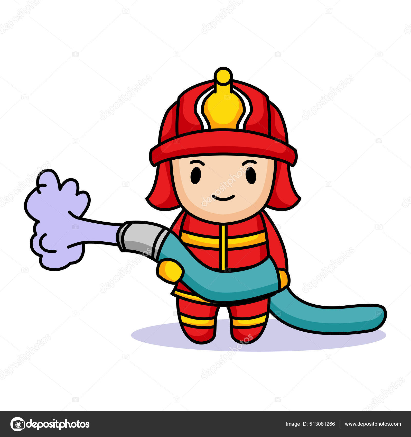 可爱的消防员矢量图图库矢量图©Guavanaboy 513081266, image size:1600x1700