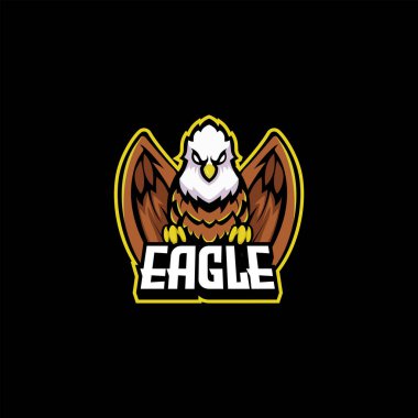 Kartal e-spor maskot logo tasarımı rozeti
