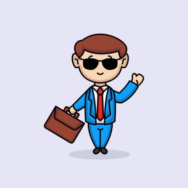 Takım elbiseli yakışıklı işadamı.