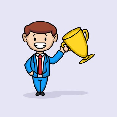 Takım elbiseli yakışıklı işadamı.