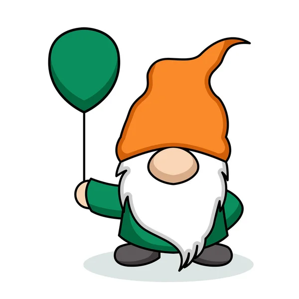 Cute Gnome Patrick Day Mascot — Stock Vector