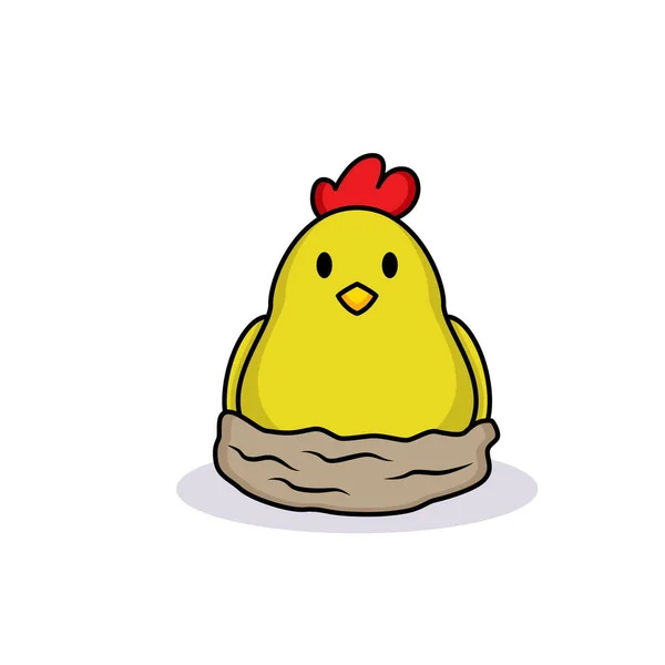 Cute Chick Vector Illustration — Stock Vector