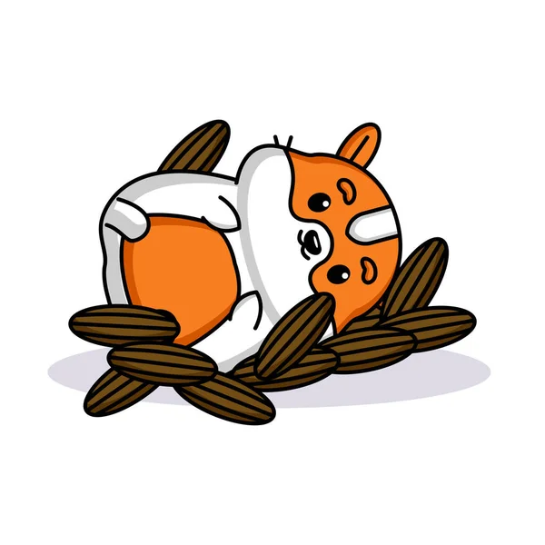 Ilustração Vetor Hamster Bonito — Vetor de Stock