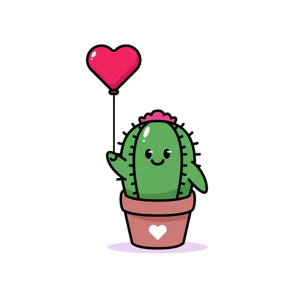 Illustration Vectorielle Cactus Mignon — Image vectorielle