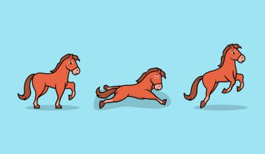 Şirin at maskotu tasarımı çizimleri.