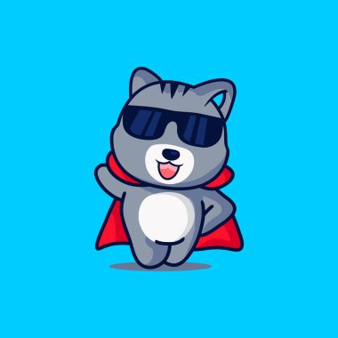 Şirin havalı kediler maskot tasarımı