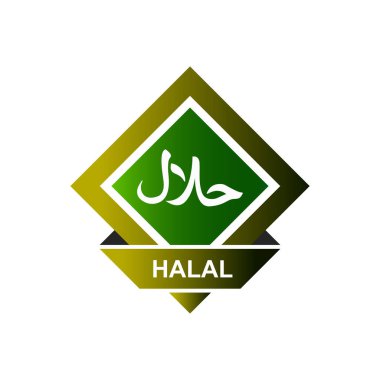 Halal food, certificate illustration background 