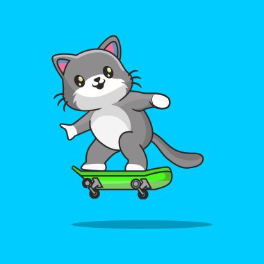 Şirin havalı kediler maskot tasarımı