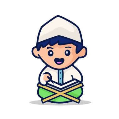 Tatlı Müslüman çocuk, Ramazan Kareem.