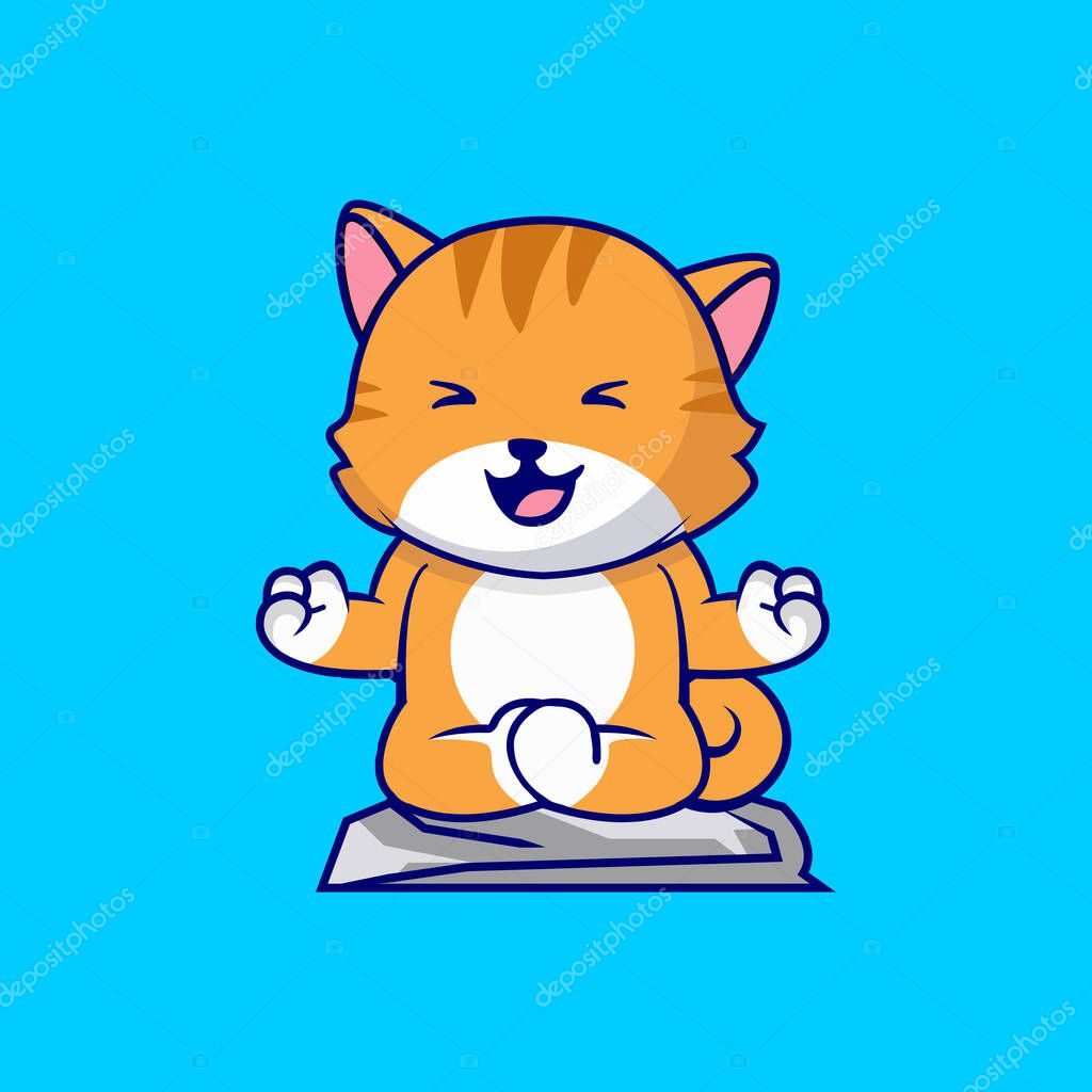 Cute cool cats mascot design