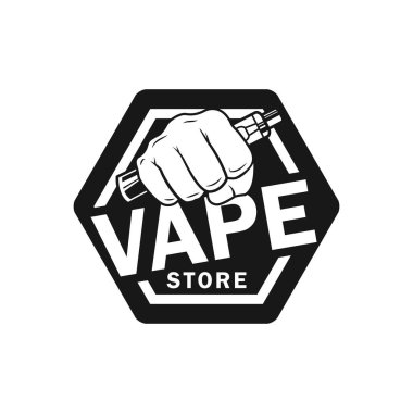 Vape mağaza logo tasarım şablonu