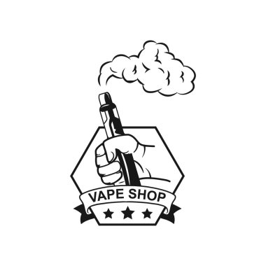Vape mağaza logo tasarım şablonu