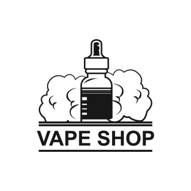 Vape mağaza logo tasarım şablonu
