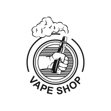 Vape mağaza logo tasarım şablonu