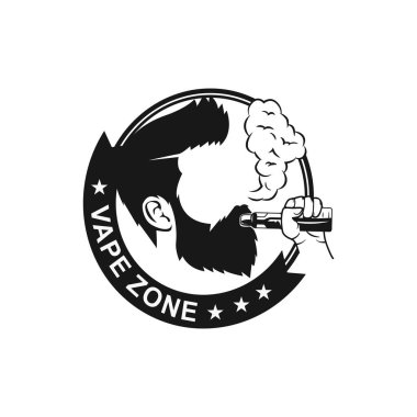 Vape mağaza logo tasarım şablonu