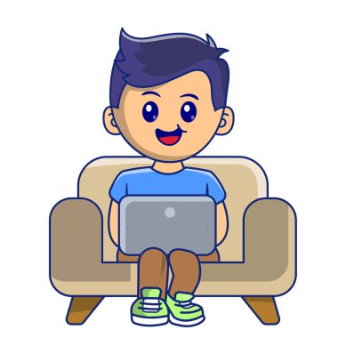 Cute kid back to school clipart