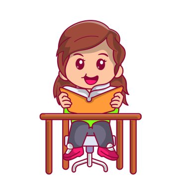 Cute kid back to school clipart