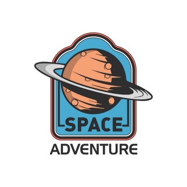 Retro vintage space astronaut logo badge design