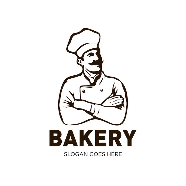 Simple Hand Drawn Bakery Logo Cliparts — 스톡 벡터