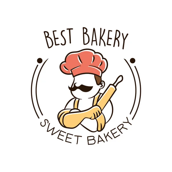 Simple Hand Drawn Bakery Logo Cliparts — Stock Vector