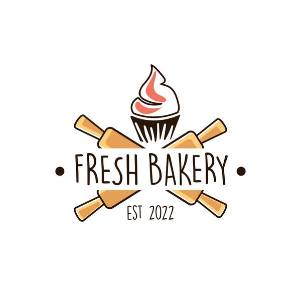 Simple Hand Drawn Bakery Logo Cliparts Stok Ilustrasi 