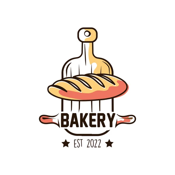 Simple Hand Drawn Bakery Logo Cliparts Stok Vektor