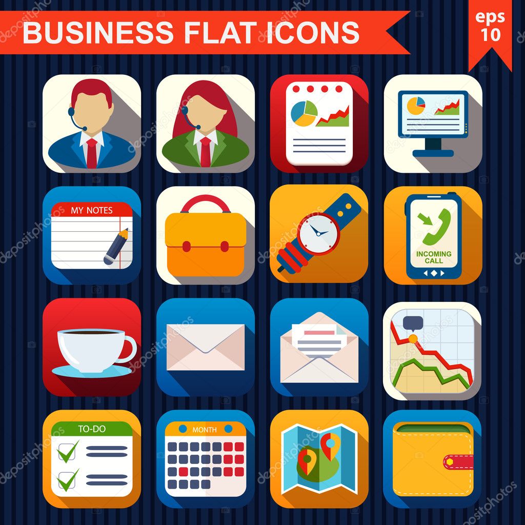 Flat icons for Web and Mobile App