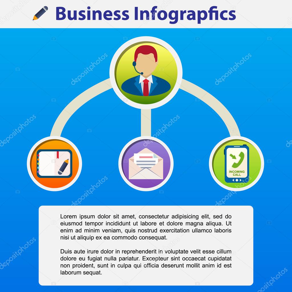 Business infographic flat design