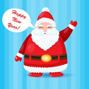 komik ve sevimli Noel kartı Noel Baba