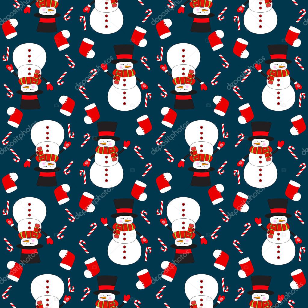 X-mas and New Year background. Seamless pattern for holiday design.