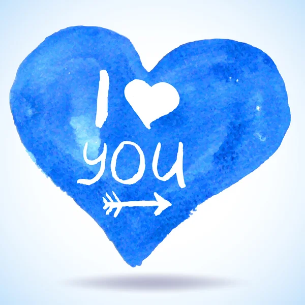 arka planda izole suluboya kalp.