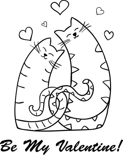 komik karikatür kedi siluet tasarımınız için