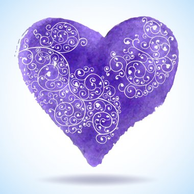 vektör Sevgililer günü dantelli kağıt kalp tebrik kartı