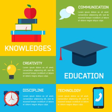 düz iş Infographic arka plan