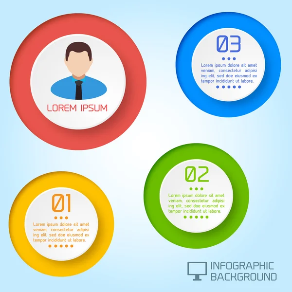 Fondo de infografía de papel abstracto vectorial — Archivo Imágenes Vectoriales