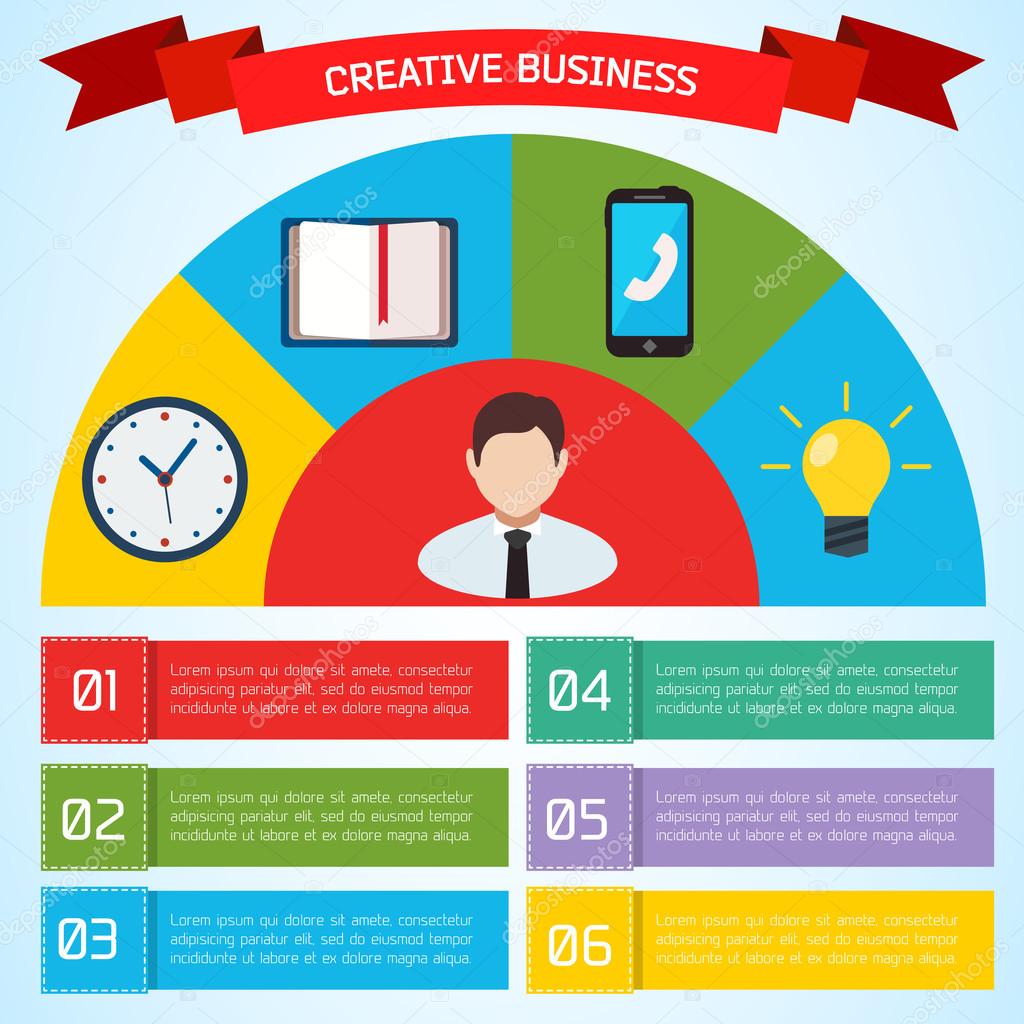Flat Business Infographic Background