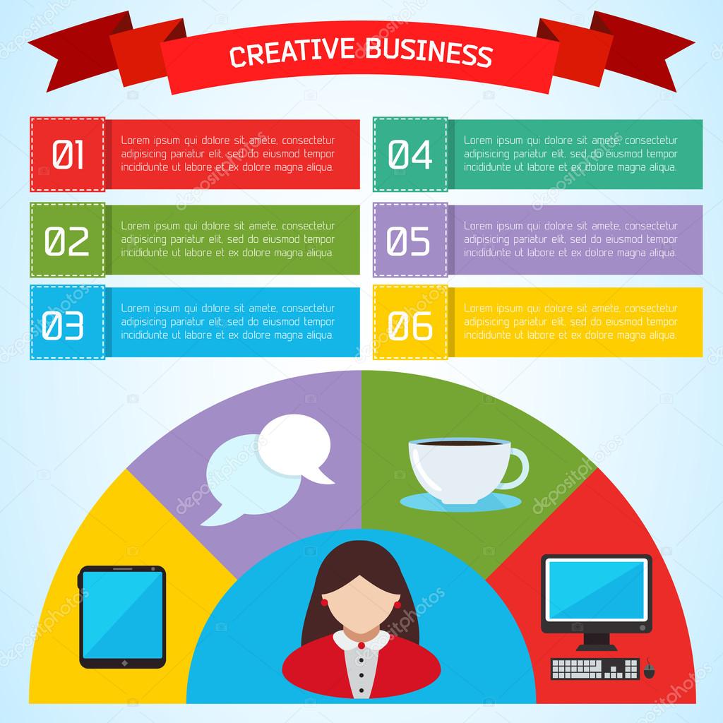 Flat Business Infographic Background
