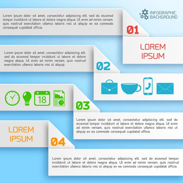 Sfondo infografico vettoriale carta astratta — Vettoriale Stock