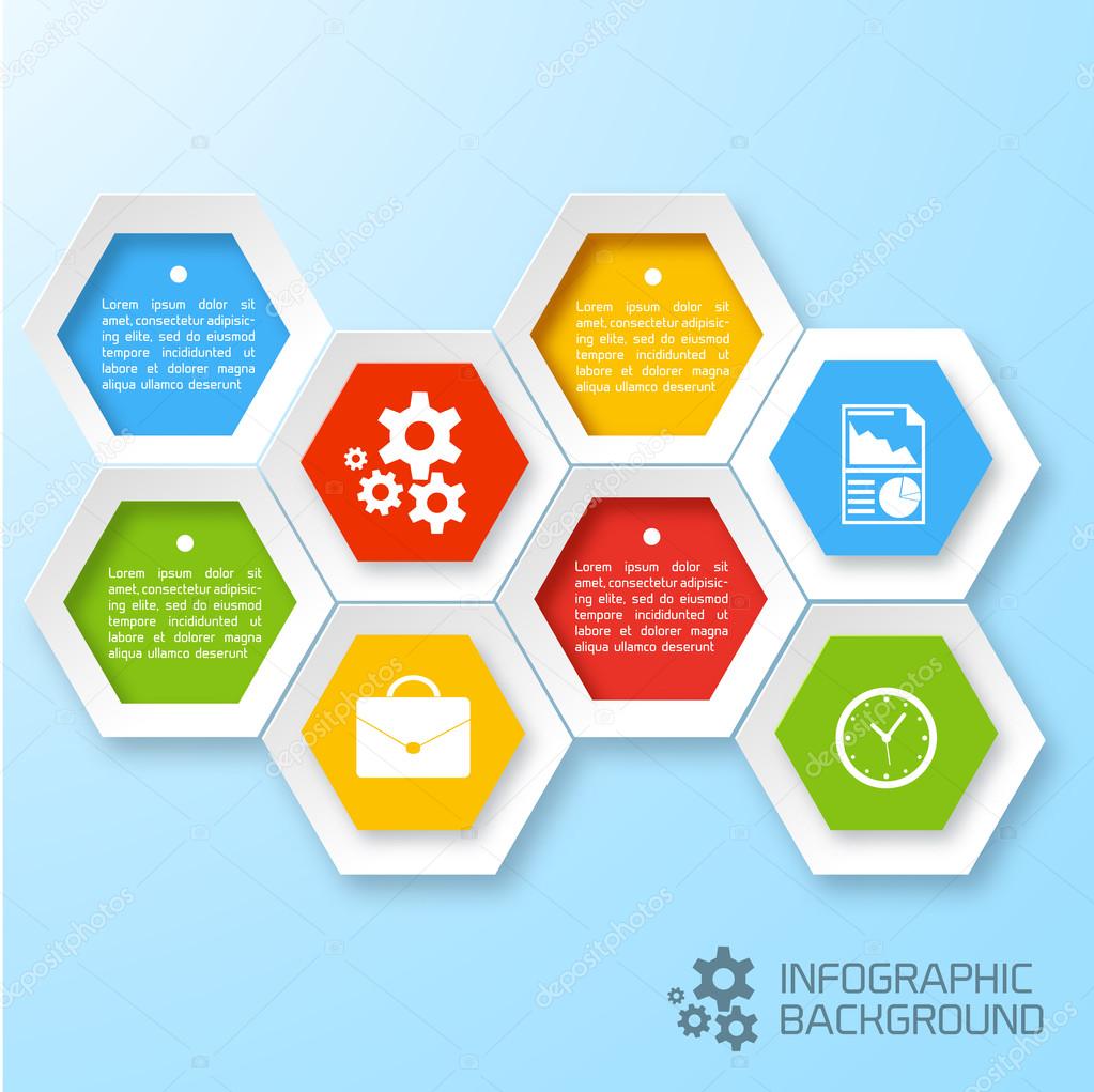 Vector abstract paper infographic background