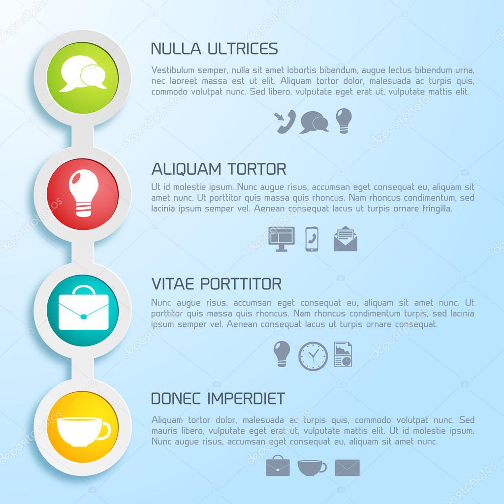 Vector abstract paper infographic background