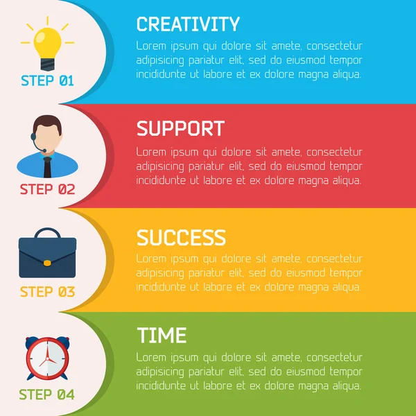 düz iş Infographic arka plan